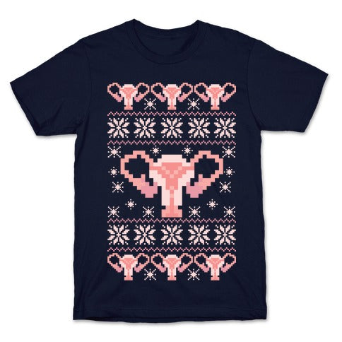 Uterus Sweater Pattern T-Shirt